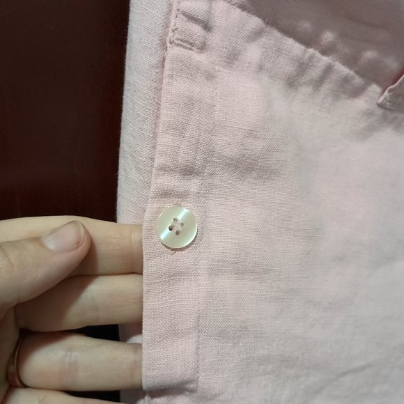 Chadwick's 100% linen pink capris size 14P - Picture 3 of 5